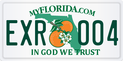 FL license plate EXRO04