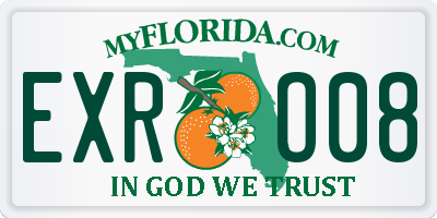 FL license plate EXRO08