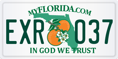 FL license plate EXRO37