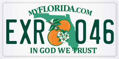 FL license plate EXRO46