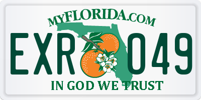 FL license plate EXRO49