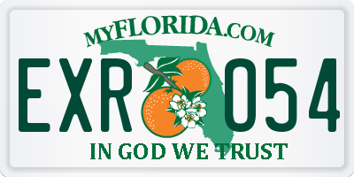 FL license plate EXRO54
