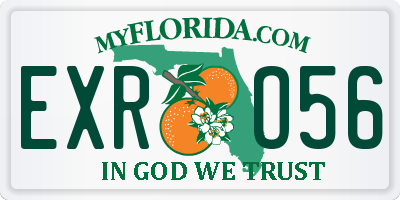 FL license plate EXRO56