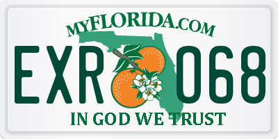 FL license plate EXRO68