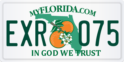 FL license plate EXRO75
