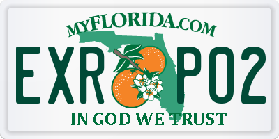 FL license plate EXRP02