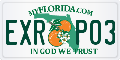 FL license plate EXRP03