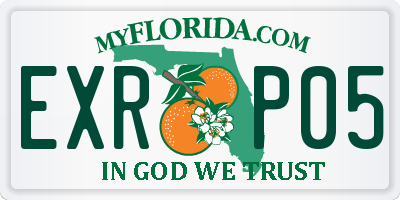 FL license plate EXRP05