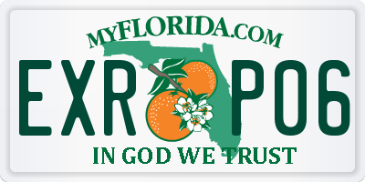 FL license plate EXRP06