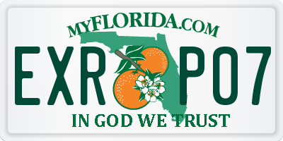 FL license plate EXRP07