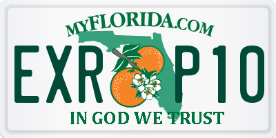 FL license plate EXRP10