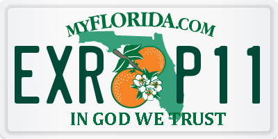FL license plate EXRP11