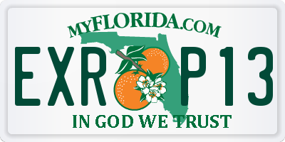 FL license plate EXRP13