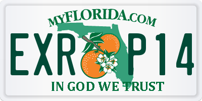 FL license plate EXRP14