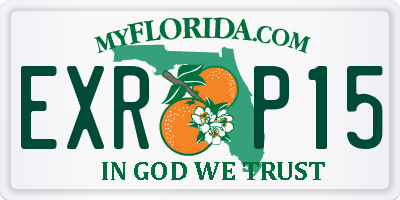 FL license plate EXRP15