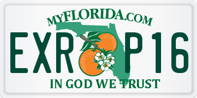 FL license plate EXRP16