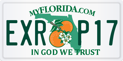 FL license plate EXRP17