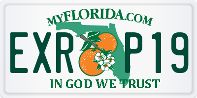 FL license plate EXRP19