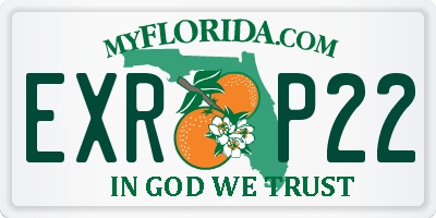 FL license plate EXRP22