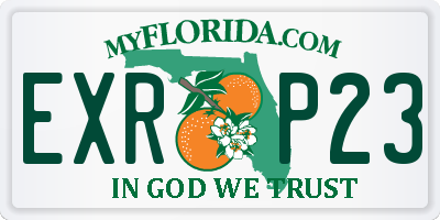 FL license plate EXRP23