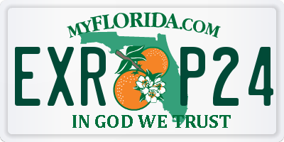 FL license plate EXRP24