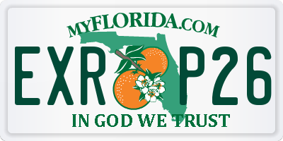FL license plate EXRP26