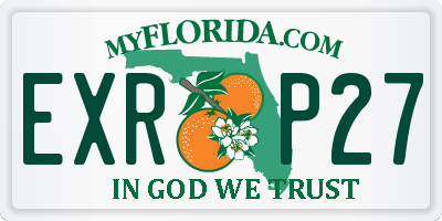 FL license plate EXRP27