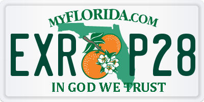 FL license plate EXRP28