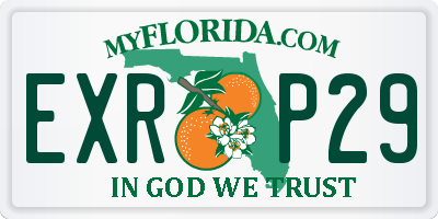 FL license plate EXRP29