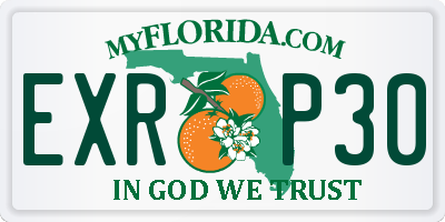 FL license plate EXRP30