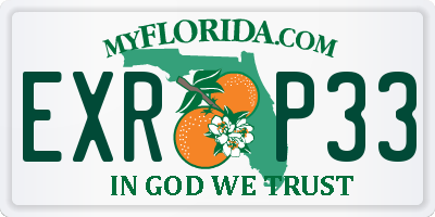 FL license plate EXRP33
