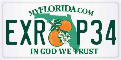 FL license plate EXRP34