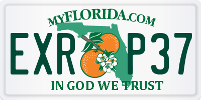 FL license plate EXRP37