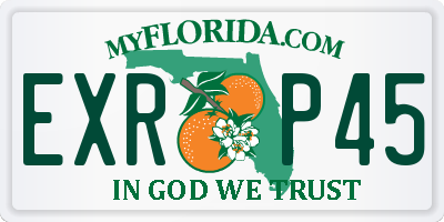 FL license plate EXRP45