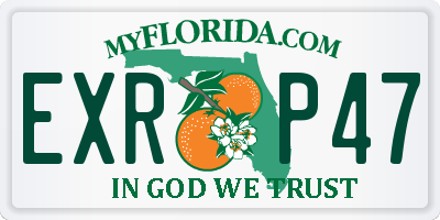 FL license plate EXRP47