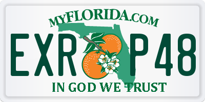FL license plate EXRP48