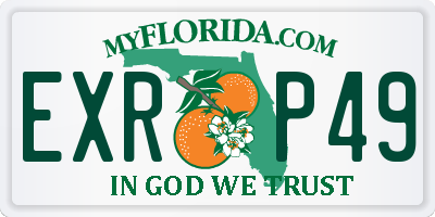 FL license plate EXRP49
