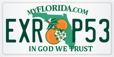 FL license plate EXRP53