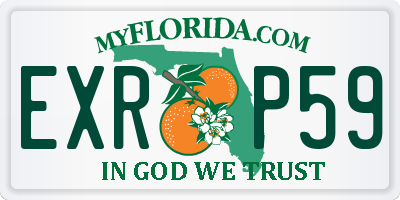 FL license plate EXRP59