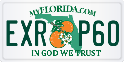 FL license plate EXRP60