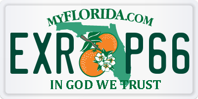 FL license plate EXRP66