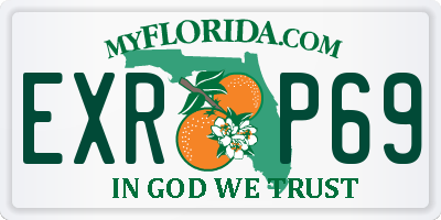 FL license plate EXRP69