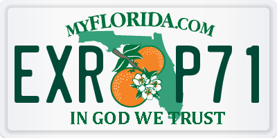 FL license plate EXRP71