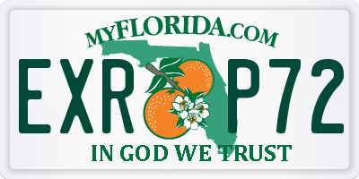 FL license plate EXRP72