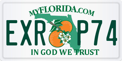 FL license plate EXRP74