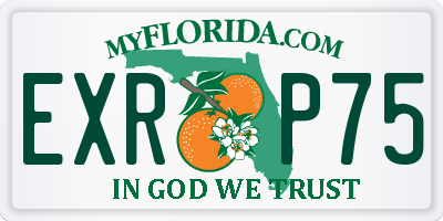 FL license plate EXRP75