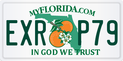 FL license plate EXRP79