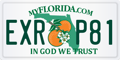 FL license plate EXRP81