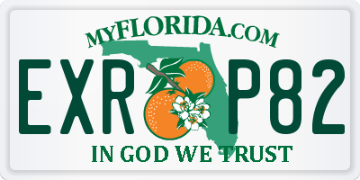FL license plate EXRP82