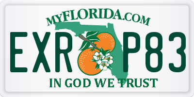 FL license plate EXRP83